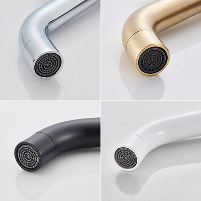 Brushed Gold Bathroom Faucet with Hot Cold Mixer - Smarsty