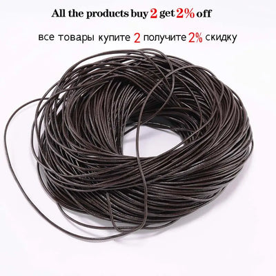 Genuine Cow Leather Round Cord Durable Bracelet String - Smarsty
