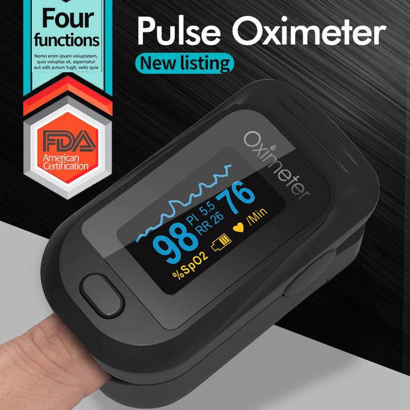 KIUZOU Finger Pulse Oximeter with Dual Color OLED Display - Smarsty