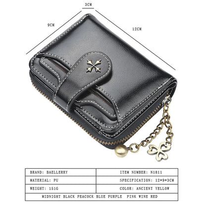 2023 New Women Wallets Fashion Short PU Leather Top Quality Card Holder Female Zipper Purse - Smarsty