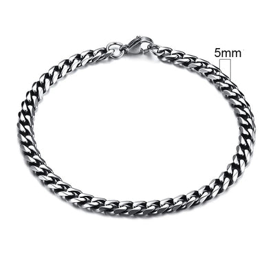 Vnox Men's Stainless Steel Cuban Link Chain Bracelet - Smarsty
