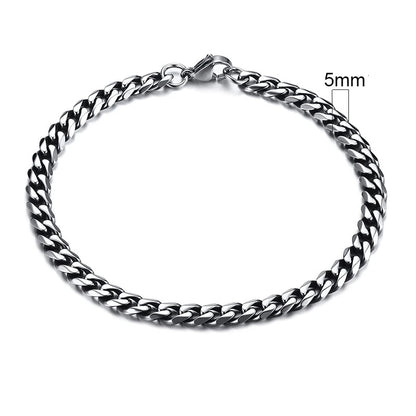 Vnox Men's Stainless Steel Cuban Link Chain Bracelet - Smarsty