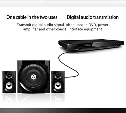 Coaxial Digital Audio RCA Cable for Superior Sound Quality - Smarsty