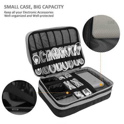 Multi Layer Electronic Accessories Organizer for Travel - Smarsty