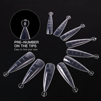 100Pcs Nail Extension Mold Tips for Professional Manicure - Smarsty