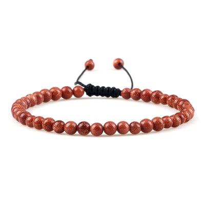 Adjustable Lava Stone Beaded Bracelet for Chakra Healing - Smarsty