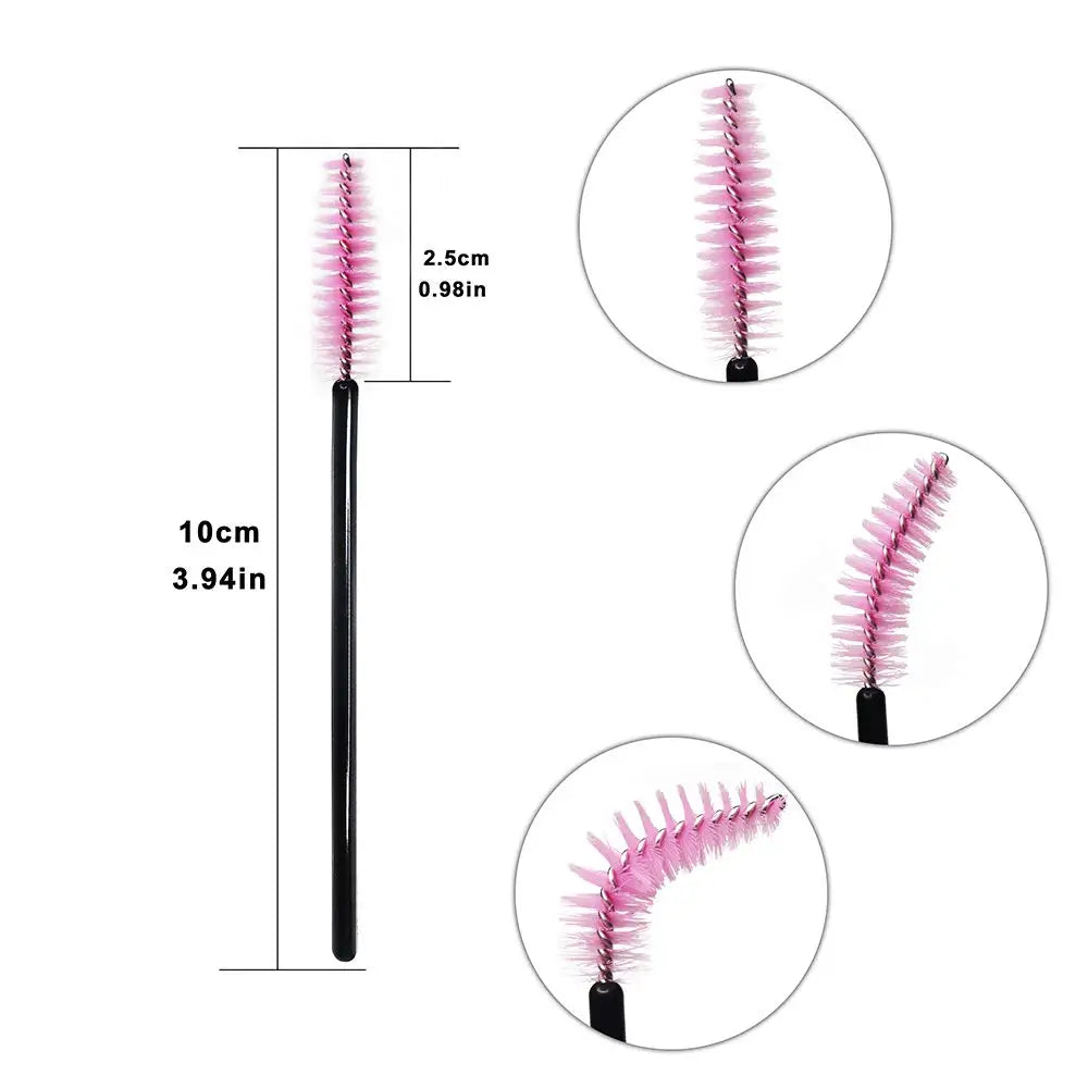 5/25/50 PCS Makeup Brushes Pink Crystal Eyelashes Brush Reusable Fake Lashes Extension Supplies False Eyelash Make up Tool Hot - Smarsty
