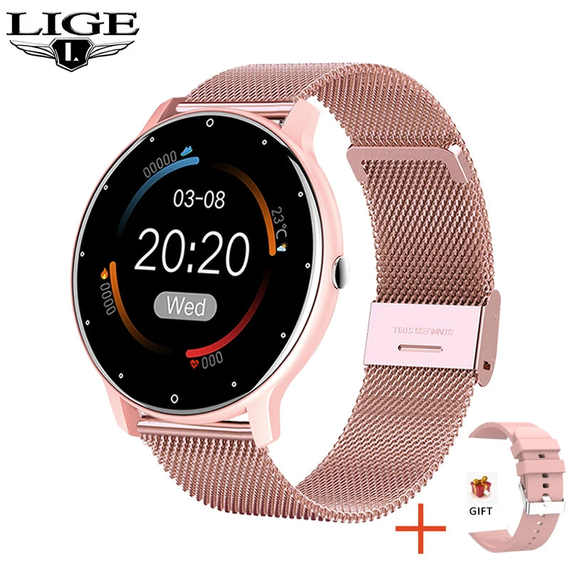 LIGE Smart Watch for Ladies with Full Touch Screen - Smarsty