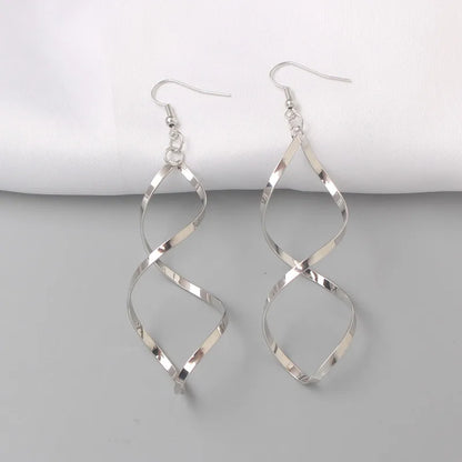 Gold Metal Drop Earrings with Irregular Heart Design for Women - Smarsty