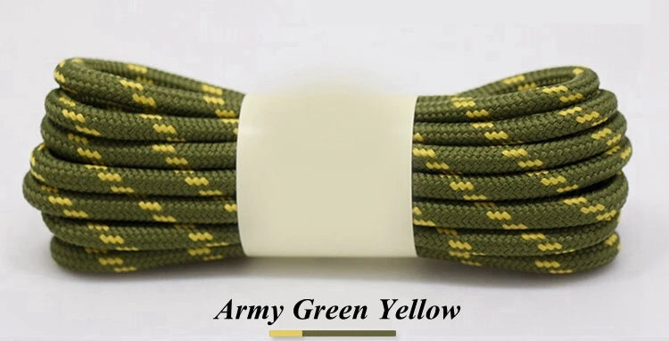1Pair outdoor sport round shoelaces for boots hiking slip rope shoe laces sneakers shoelace strings100/120/140/160CM 19 Colors