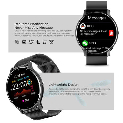 LIGE Smart Watch for Ladies with Full Touch Screen - Smarsty