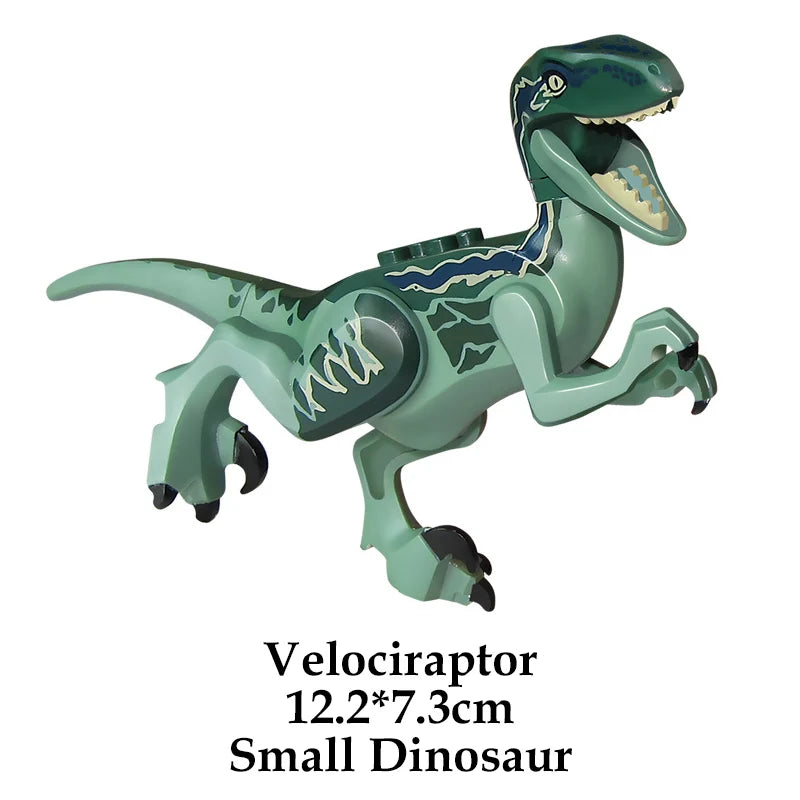 Jurassic Dinosaur World Brutal Raptor T-Rex Triceratops Indominus Rex Model Building Blocks Dino Velociraptor Figure Bricks Toys