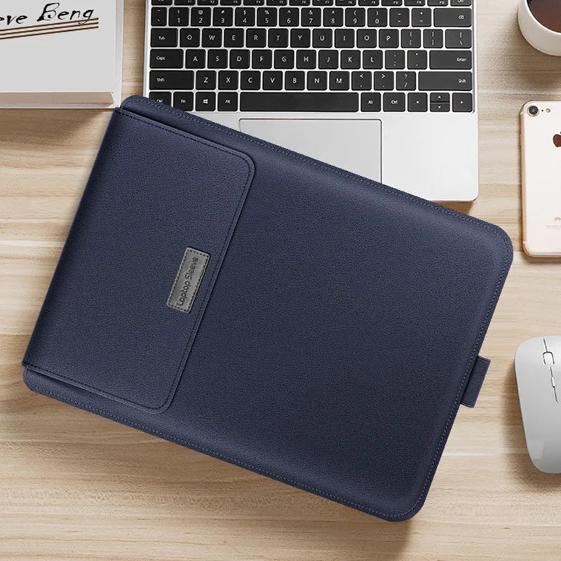 PU Laptop Sleeve With Stand Cover For MacBook Pro Air
