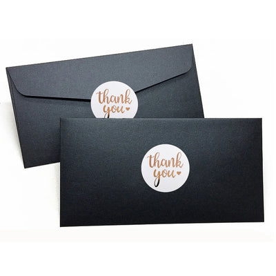 50-500pcs 1inch Blue Thank You Stickers For Envelope Sealing Labels Stationery Supplies Handmade Wedding Gift Decoration Sticker - Smarsty