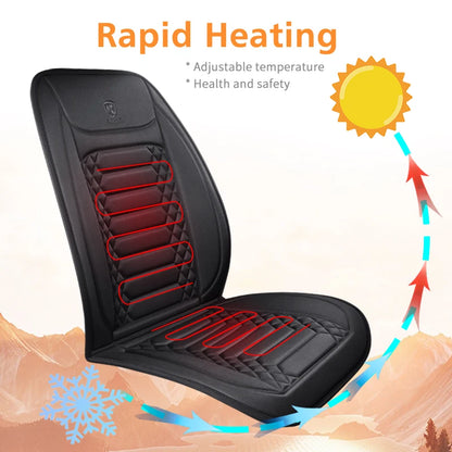 Heated Car Seat Cover 12V Warmth Pad For Winter Comfort - Smarsty