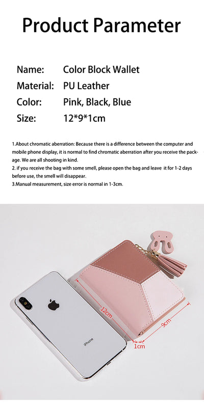 Women's Wallet PU Leather Women's Wallet Made of Leather Women Purses Card Holder Foldable Portable Lady Coin Purses - Smarsty
