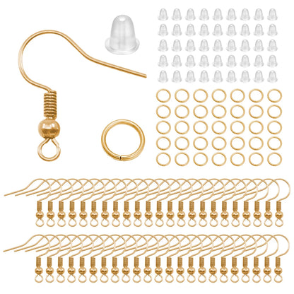 300Pc Hypoallergenic Earring Hooks Mix Color DIY Kit - Smarsty