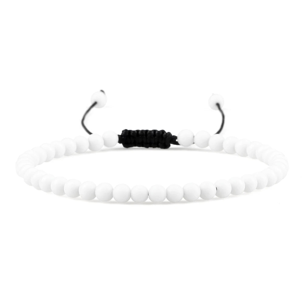 Adjustable Lava Stone Beaded Bracelet for Chakra Healing - Smarsty
