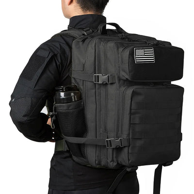 45L Tactical Backpack survival Bag Hunting MOLLE Backpack GYM For Men EDC Outdoor Hiking Rucksack Witch Bottle Holder - Smarsty