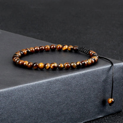 Adjustable Lava Stone Beaded Bracelet for Chakra Healing - Smarsty