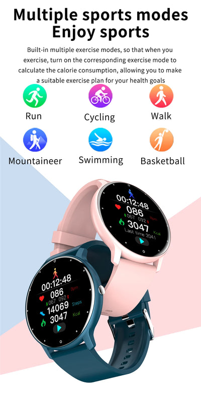 LIGE Smart Watch for Ladies with Full Touch Screen - Smarsty