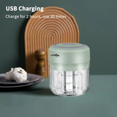 HiPiCok Meat Grinder Electric Garlic Crusher Food Chopper Mini Garlic Press Vegetable Chopper Masher Machine USB Kitchen Gadgets by Smarsty