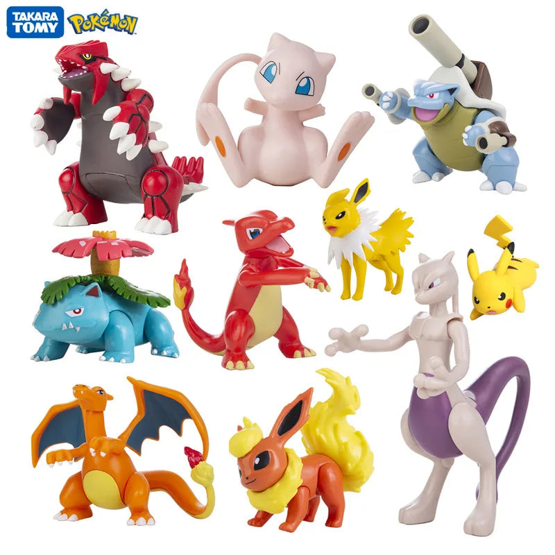 Pokemon 4-13Cm New Cartoons Movie Anime Figure Pikachu Mewtwo Charmander Blastoise Gurado Pet Action Model Toy Gifts by Smarsty