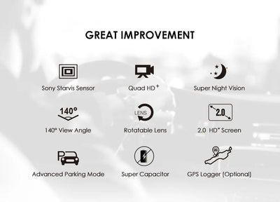 2K Car Dash Camera With Night Vision And Parking Mode - Smarsty