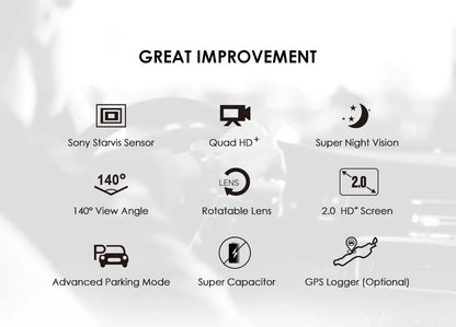 2K Car Dash Camera With Night Vision And Parking Mode - Smarsty