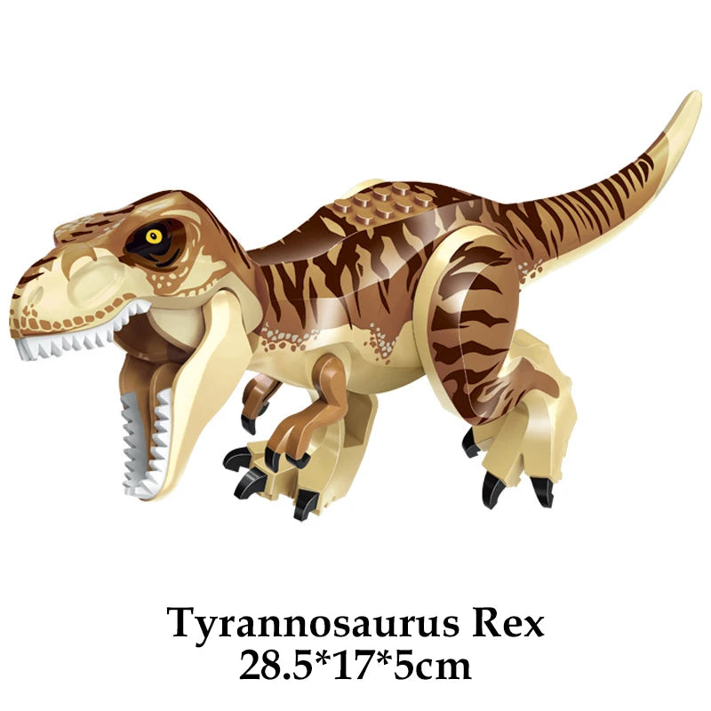 Jurassic Dinosaur World Brutal Raptor T-Rex Triceratops Indominus Rex Model Building Blocks Dino Velociraptor Figure Bricks Toys