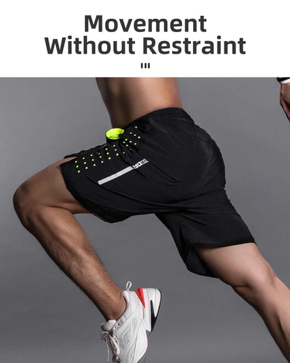 ROCKBROS Running Shorts Unisex Clothing Exercise Gym Shorts Spandex Jogging Fitness Breathable Cycling Outdoor Sports Asian Size - Smarsty