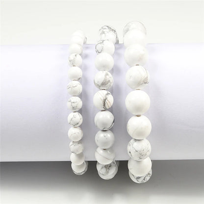 Natural Stone Bead Bracelet with Volcanic Lava - Smarsty