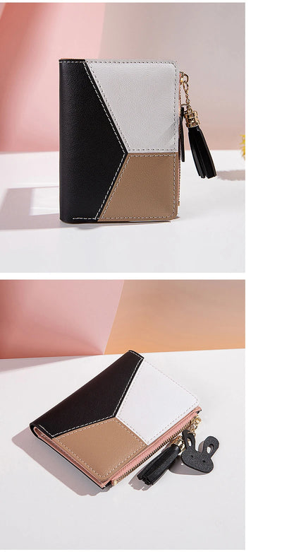 Women's Wallet PU Leather Women's Wallet Made of Leather Women Purses Card Holder Foldable Portable Lady Coin Purses - Smarsty