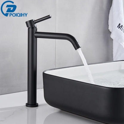 Brushed Gold Bathroom Faucet with Hot Cold Mixer - Smarsty