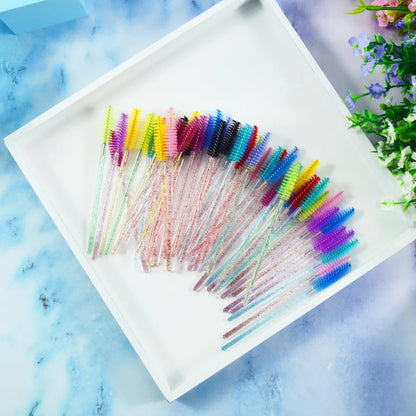 QSTY 50pcs Disposable Eyelash Brush Applicators in 6 Colors - Smarsty