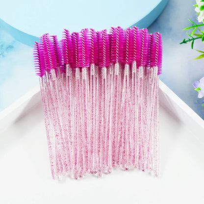 QSTY 50pcs Disposable Eyelash Brush Applicators in 6 Colors - Smarsty