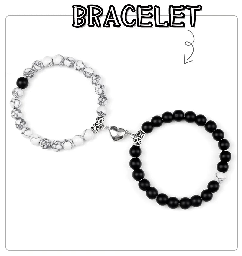 Natural Stone Couple Bracelets Set for Friendship - Smarsty