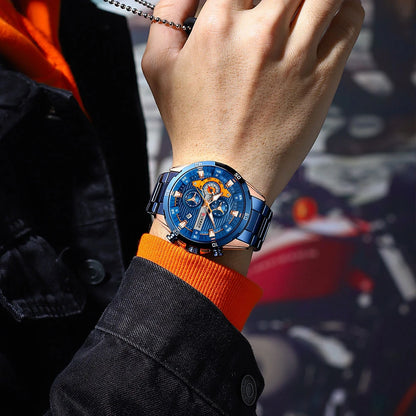 Curren Stainless Steel Men's Watch with Luminous Dial - Smarsty