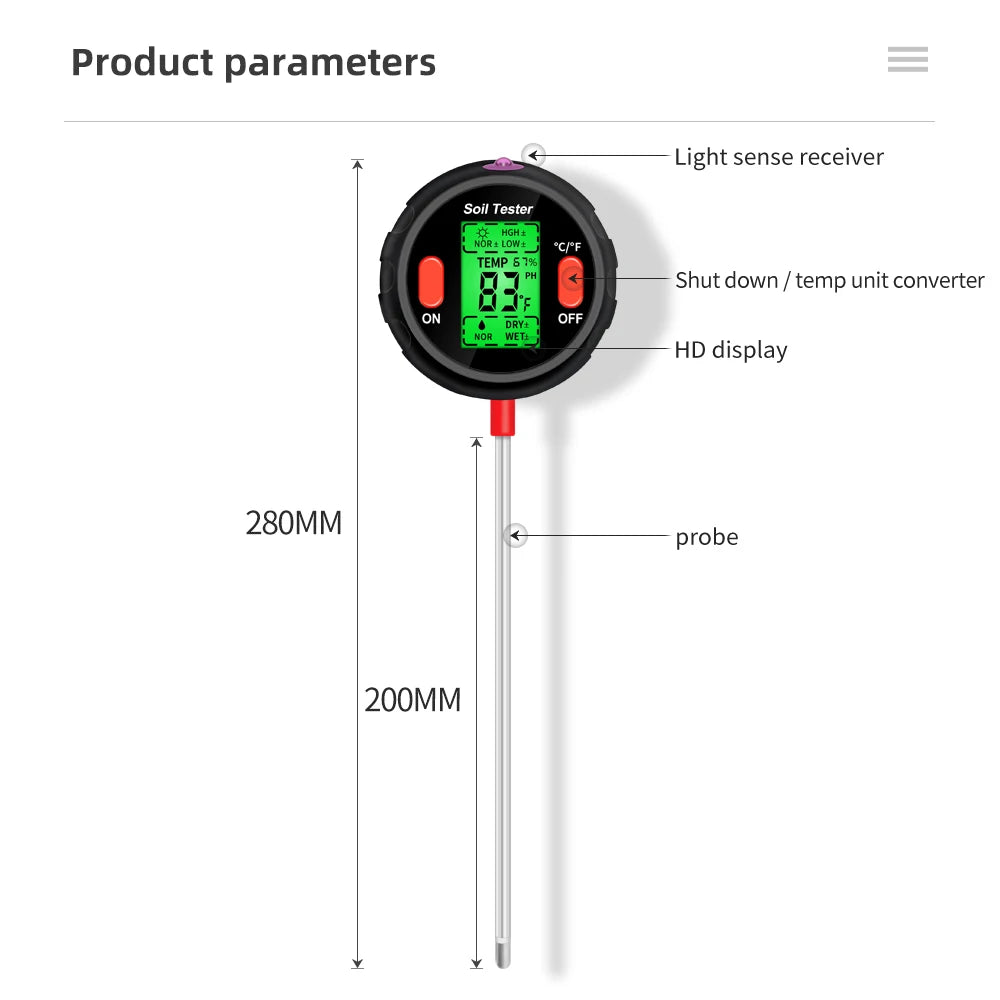 5 in 1 Soil Tester for Accurate Plant Care - Smarsty
