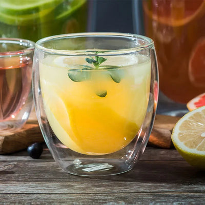 Double Wall Borosilicate Glass Mugs Set Heat Resistant - Smarsty