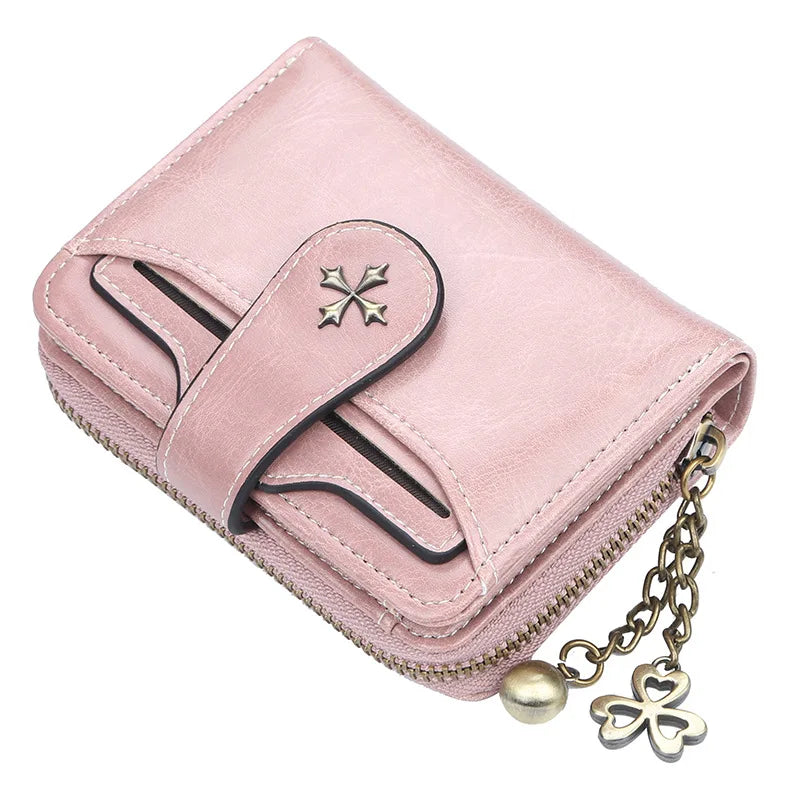 2023 New Women Wallets Fashion Short PU Leather Top Quality Card Holder Female Zipper Purse - Smarsty