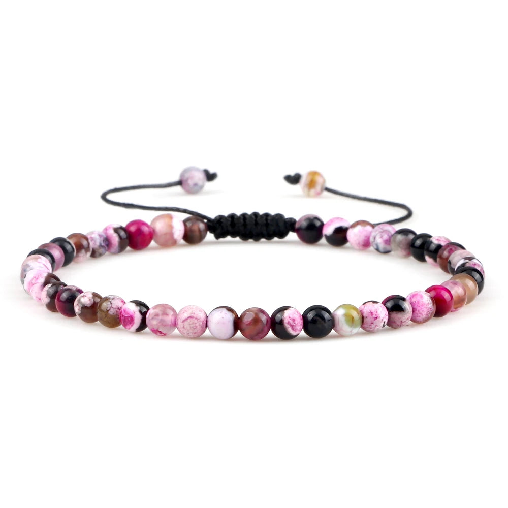 Adjustable Lava Stone Beaded Bracelet for Chakra Healing - Smarsty