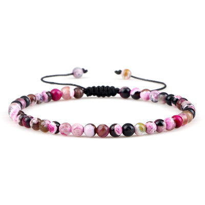 Adjustable Lava Stone Beaded Bracelet for Chakra Healing - Smarsty