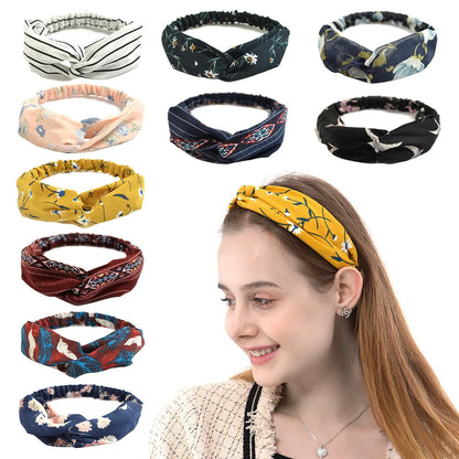 Bohemian Print Cashmere Headbands For Women Vintage Comfort - Smarsty