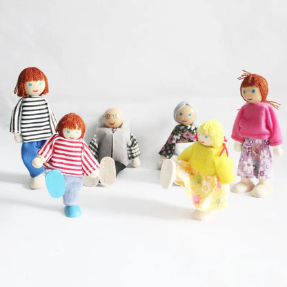 Wooden Dollhouse Furniture Miniature Toy For Dolls Kids Children House Play Toy Mini Furniture Sets Doll Toys Boys Girls Gifts