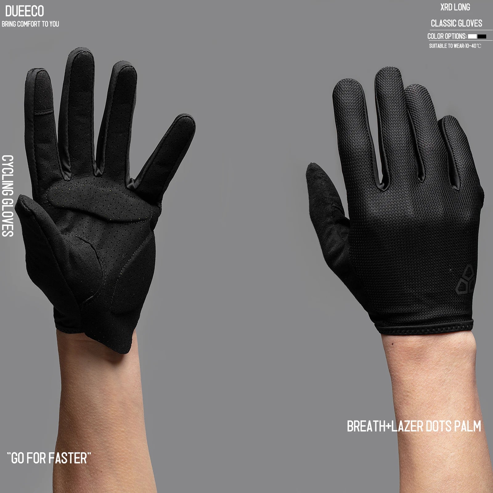 Full Finger Cycling Gloves with Shock Absorbing Pads - Smarsty