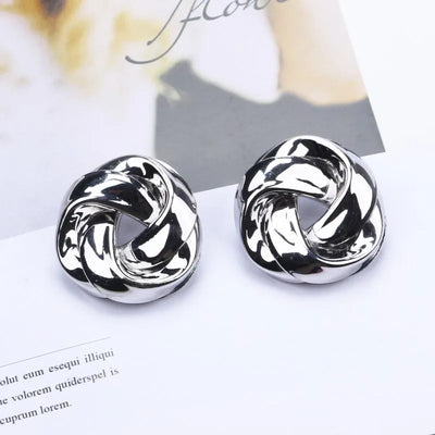 Gold Metal Drop Earrings with Irregular Heart Design for Women - Smarsty