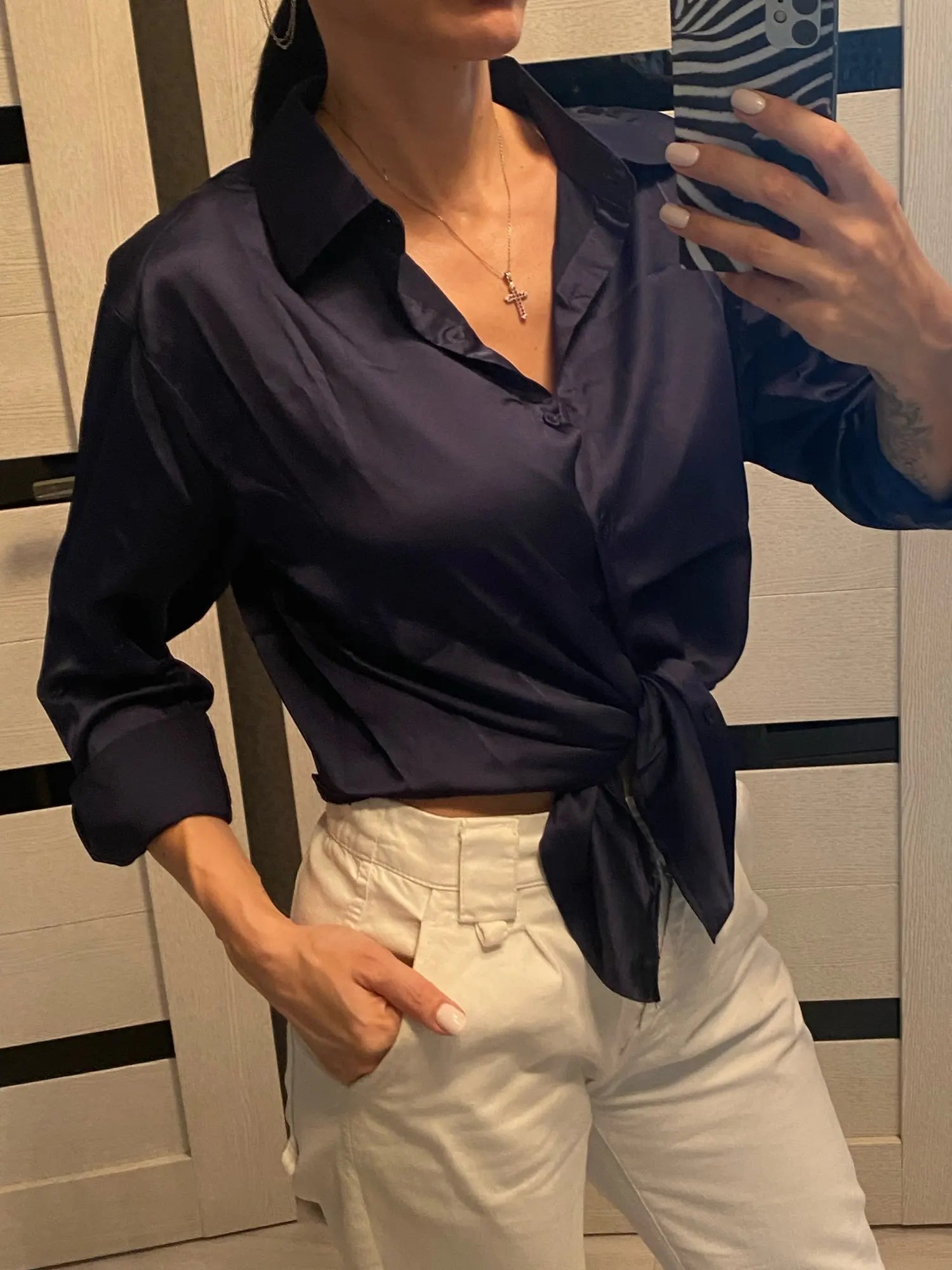 Autumn Fashion Button Up Shirt Spring Vintage Blouse Women White Lady Long Sleeves Female Loose Streetwear Shirts Design Tops - Smarsty