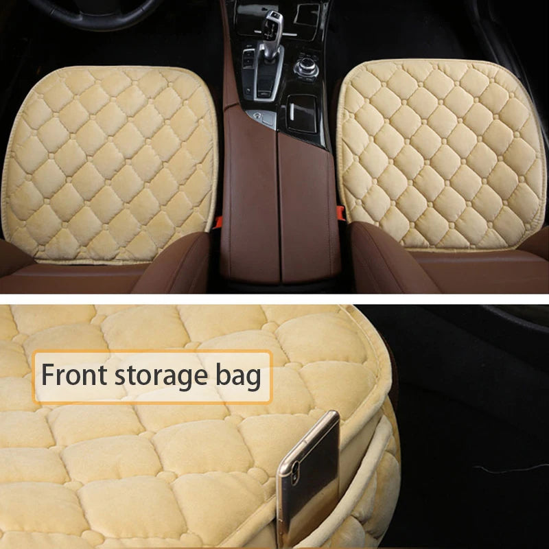 Plush Car Seat Cover Anti Slip Cushion Universal Fit - Smarsty