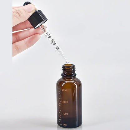 Amber Glass Dropper Bottles with Scale for Easy Refilling - Smarsty